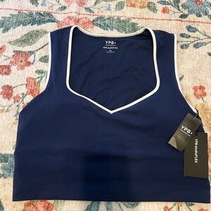 YPB Navy Blue Tank Top with White Trim